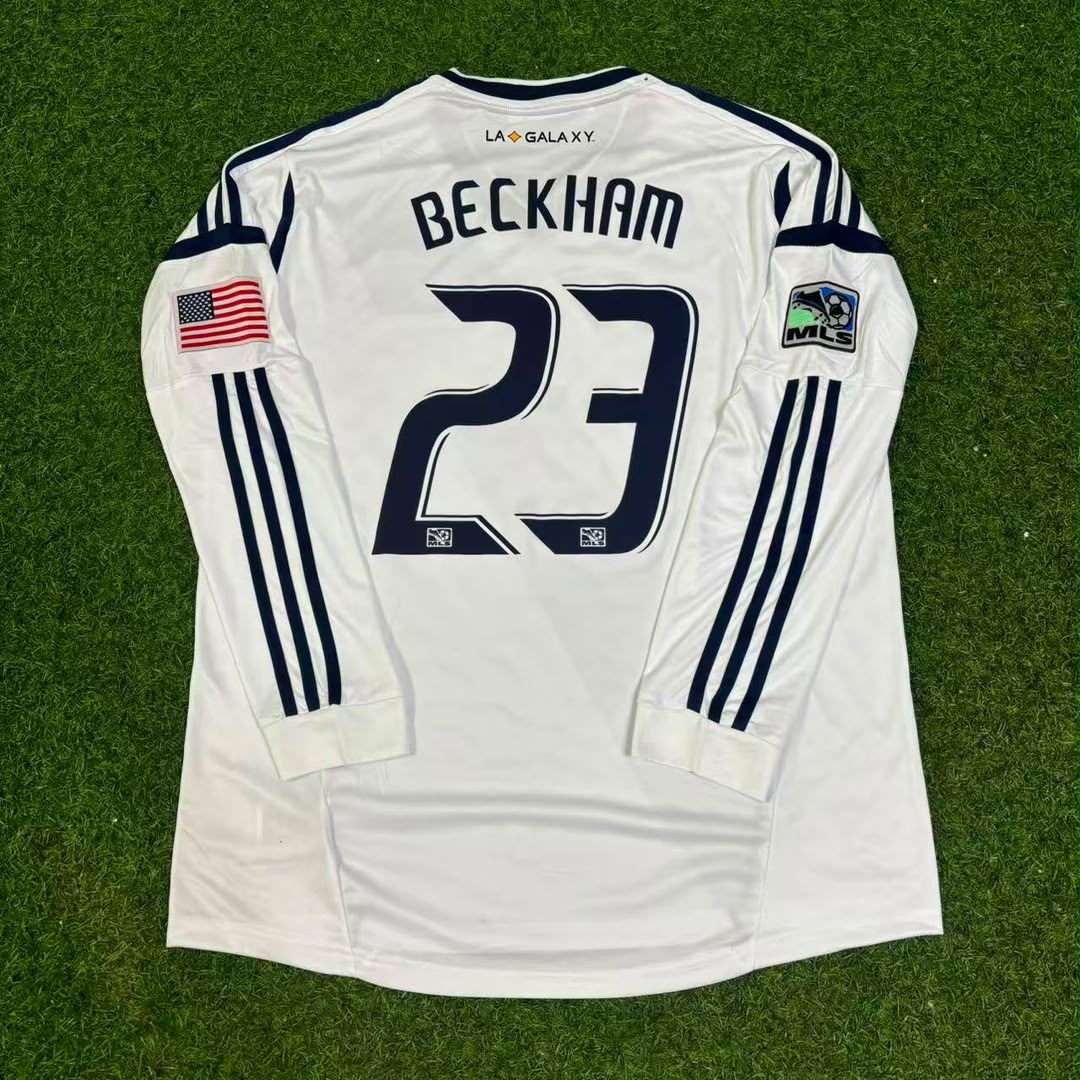 David Beckham 23 - LA Galaxy 2012 MLS Retro Kit Jersey Maillot Trikot Soccer Shirt