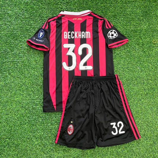 David Beckham AC Milan 2009/2010 Kids Retro Football Jersey