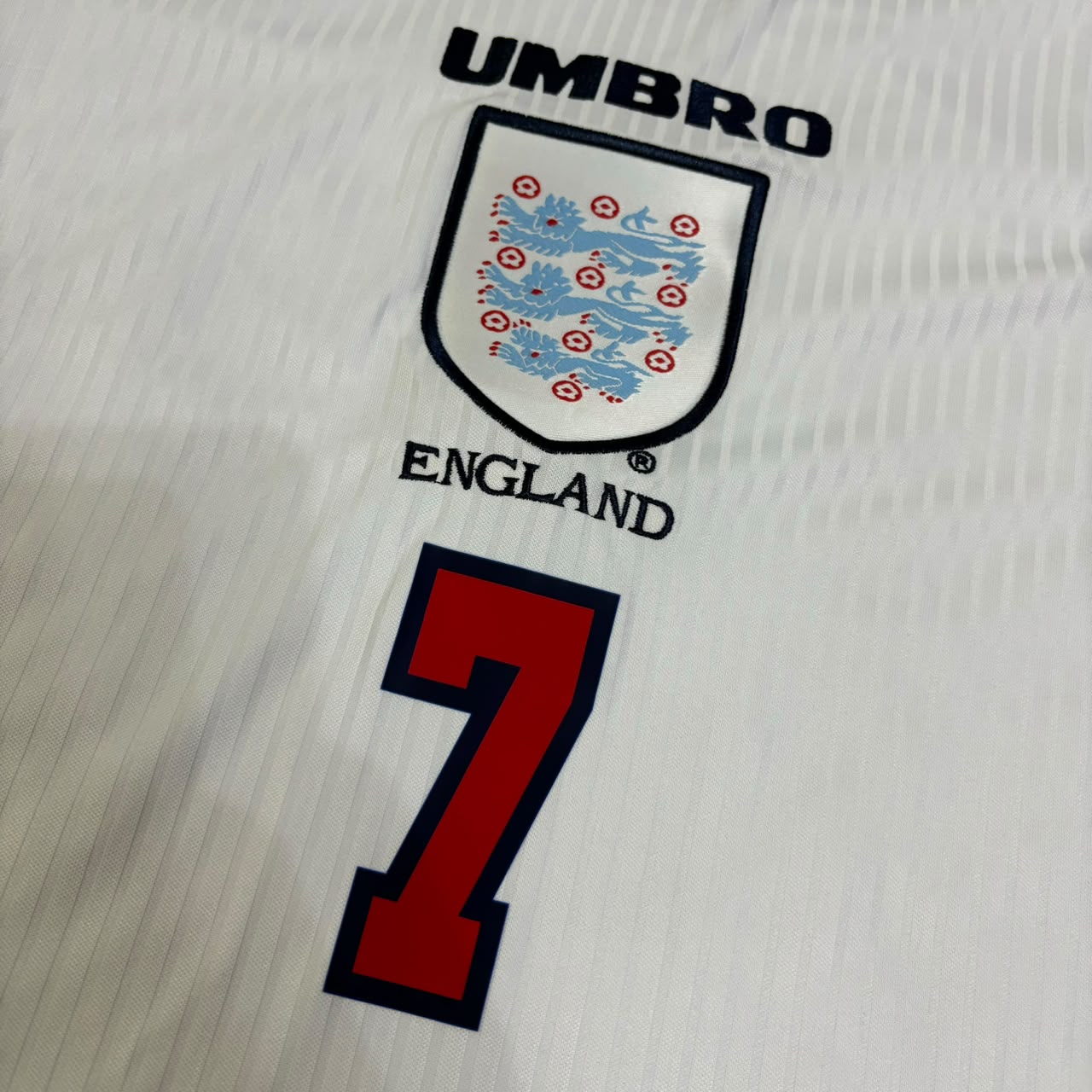 David Beckham England 1998 World Cup Long Sleeves Retro Jersey