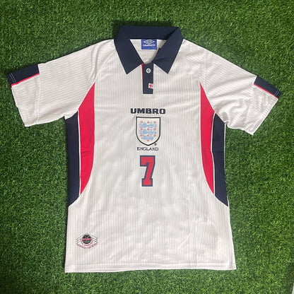 David Beckham England 1998 World Cup Retro Jersey
