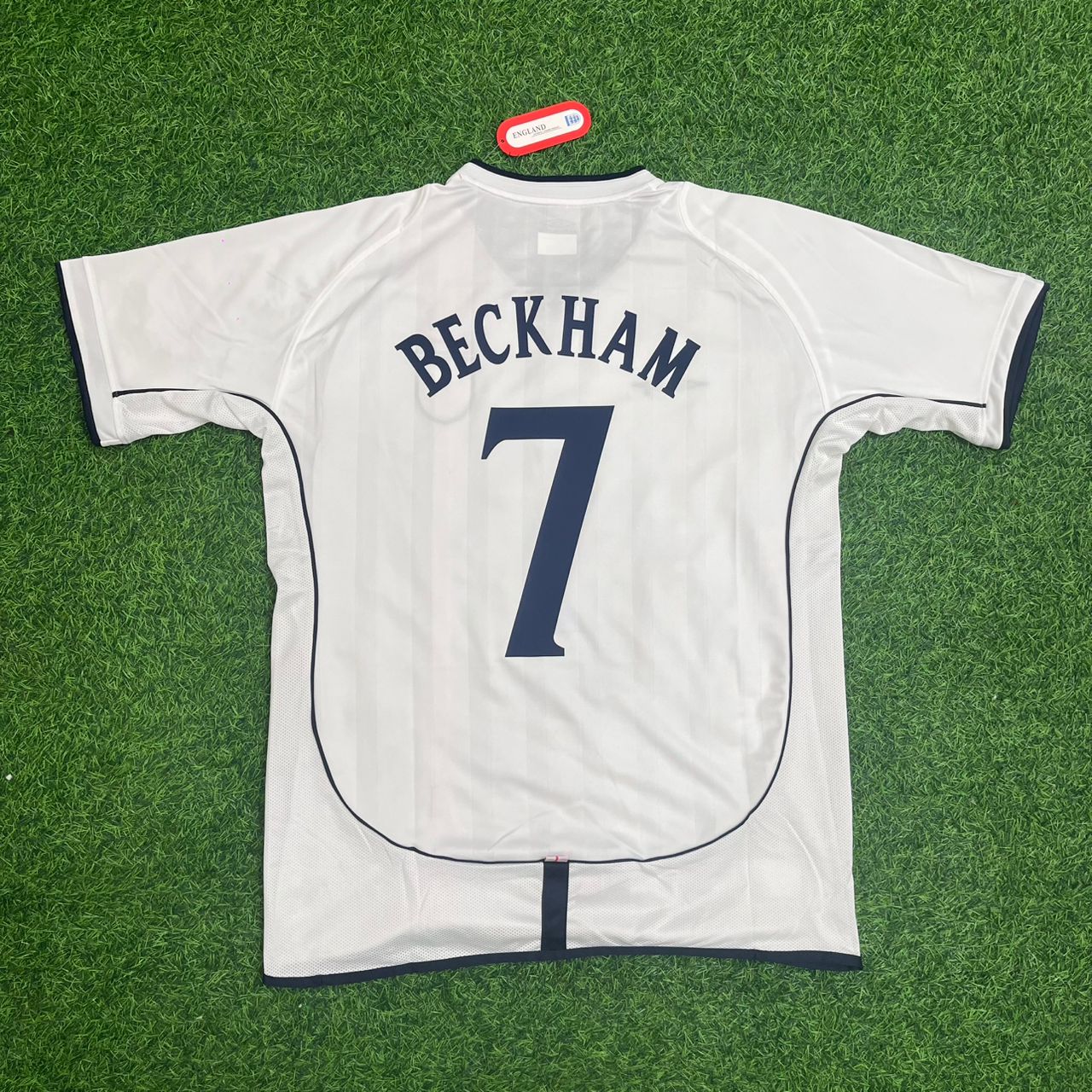 David Beckham England 2002 White Retro Football Shirt