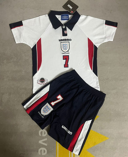 David Beckham England Retro Kids kit Kindertrikot maillot enfant kindertrui Soccer Shirt