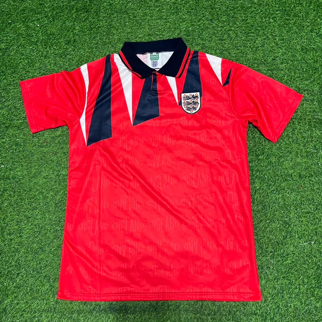 David Beckham England Red Retro Football Jersey