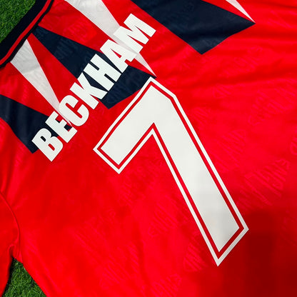 David Beckham England Red Retro Football Jersey