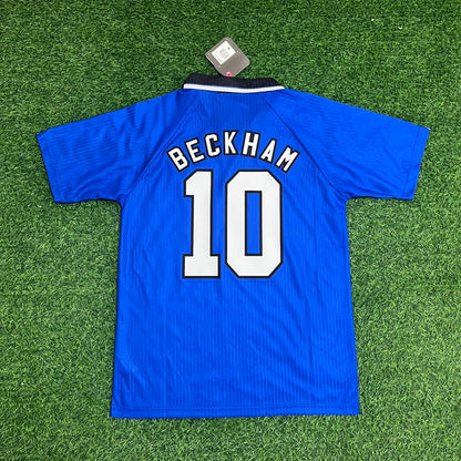 David Beckham Manchester United 1996/1997 Blue Retro Football Jersey