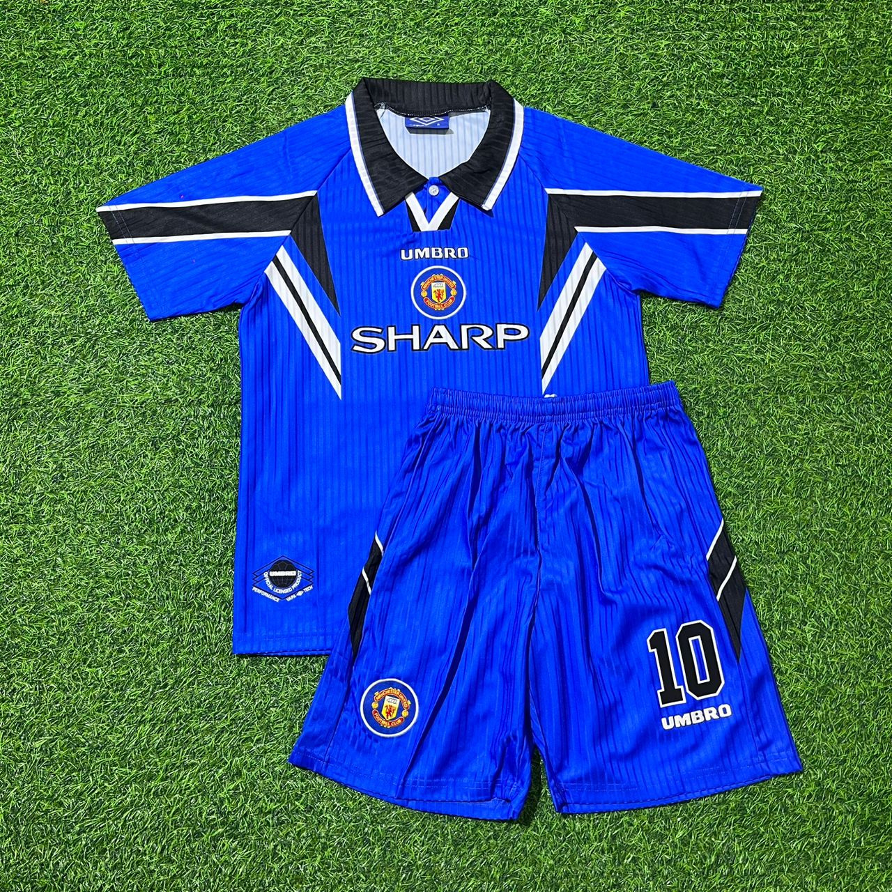 David Beckham Manchester United 1996/1997 Blue Retro Football Jersey