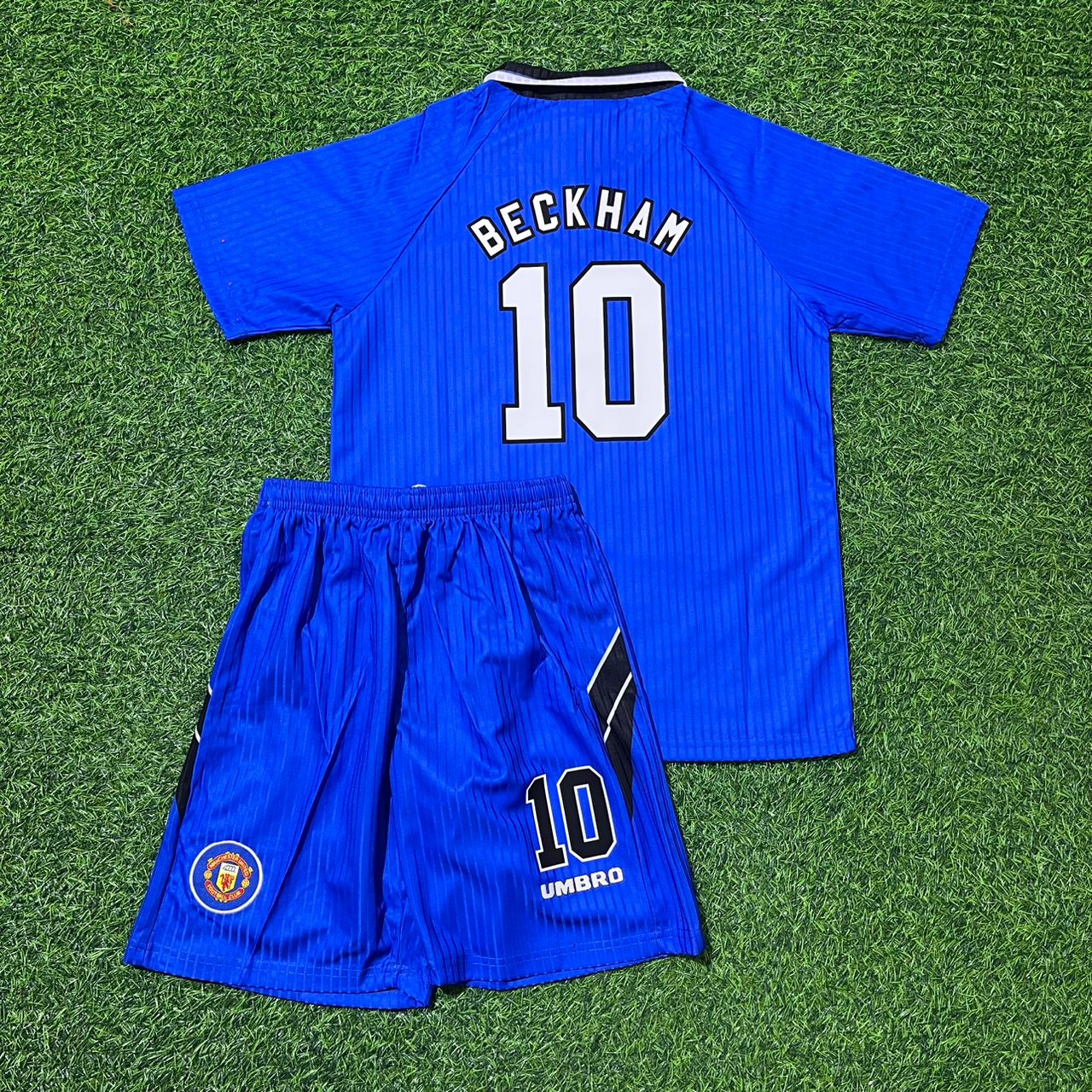 David Beckham Manchester United 1996/1997 Blue Retro Football Jersey
