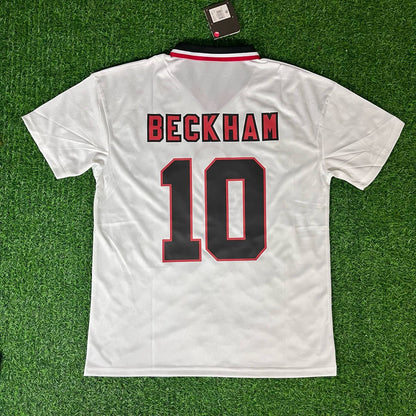 David Beckham #10 – Manchester United 1996/97 White Retro Jersey