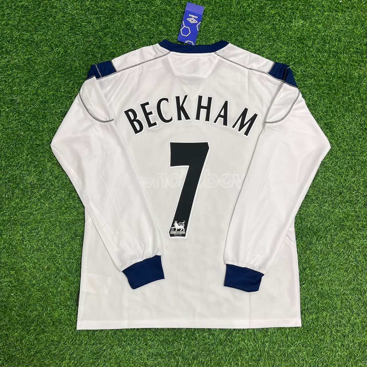 David Beckham Manchester United 2000-2001 White Retro Football Jersey Kit