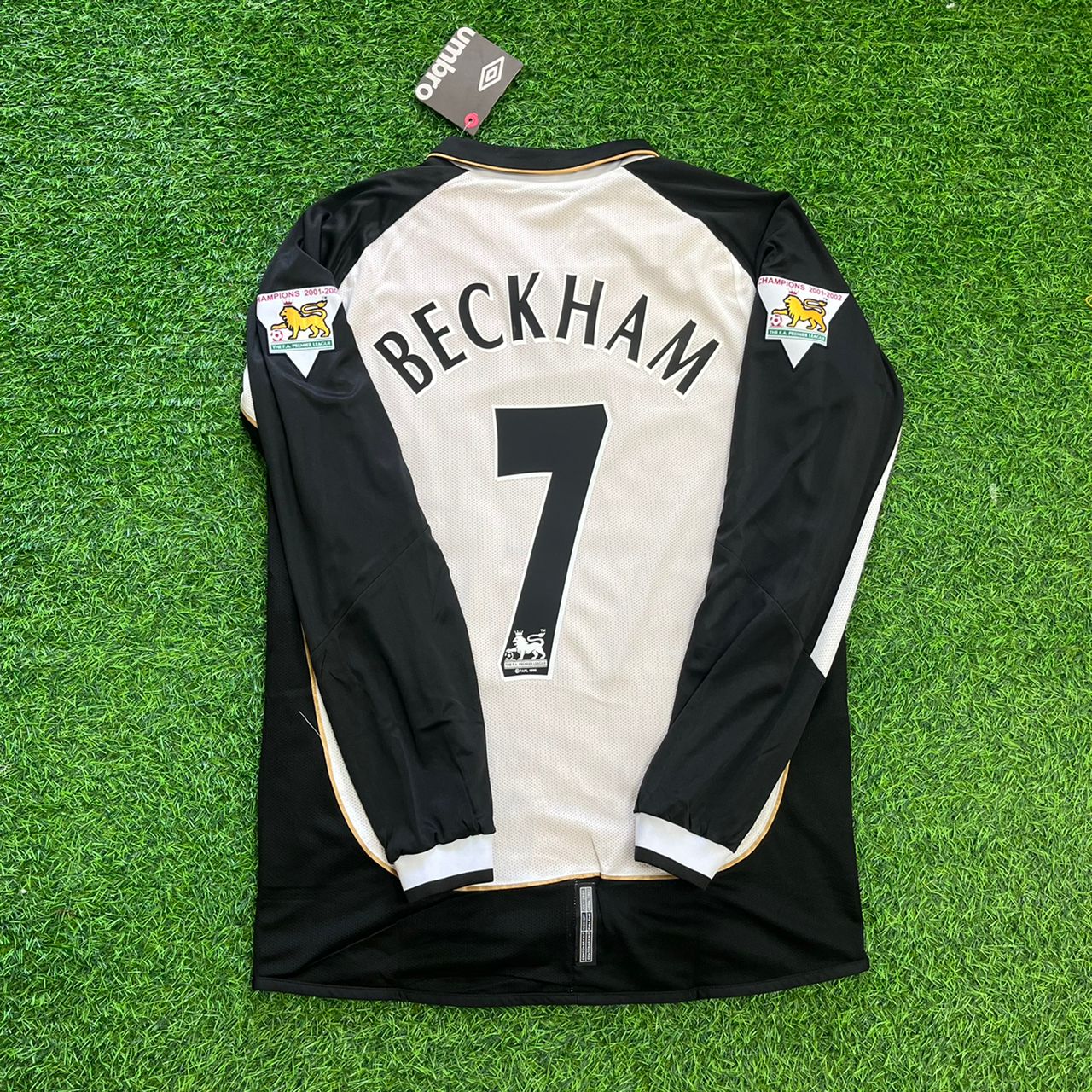 David Beckham Manchester United 2001/2002 Both Side Retro Football Jersey