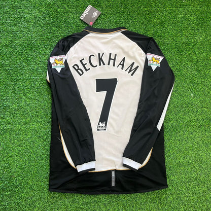 David Beckham Manchester United 2001/2002 Both Side Retro Football Jersey