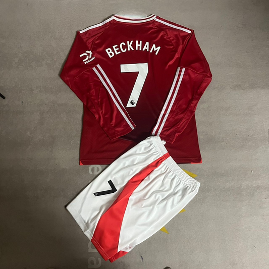 David Beckham Manchester United Kids Children Set Retro Jersey KinderTrikot