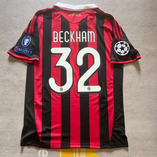 David Beckham 2011 AC Milan Retro Jersey Maillot Trikot Maglia