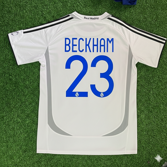 David Beckham 23– Real Madrid 2006–2007 Home Kit Jersey – | Trikot | Maillot Soccer Shirt