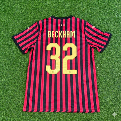 David Beckham AC Milan 120th Anniversary Special Golden Retro Football Jersey