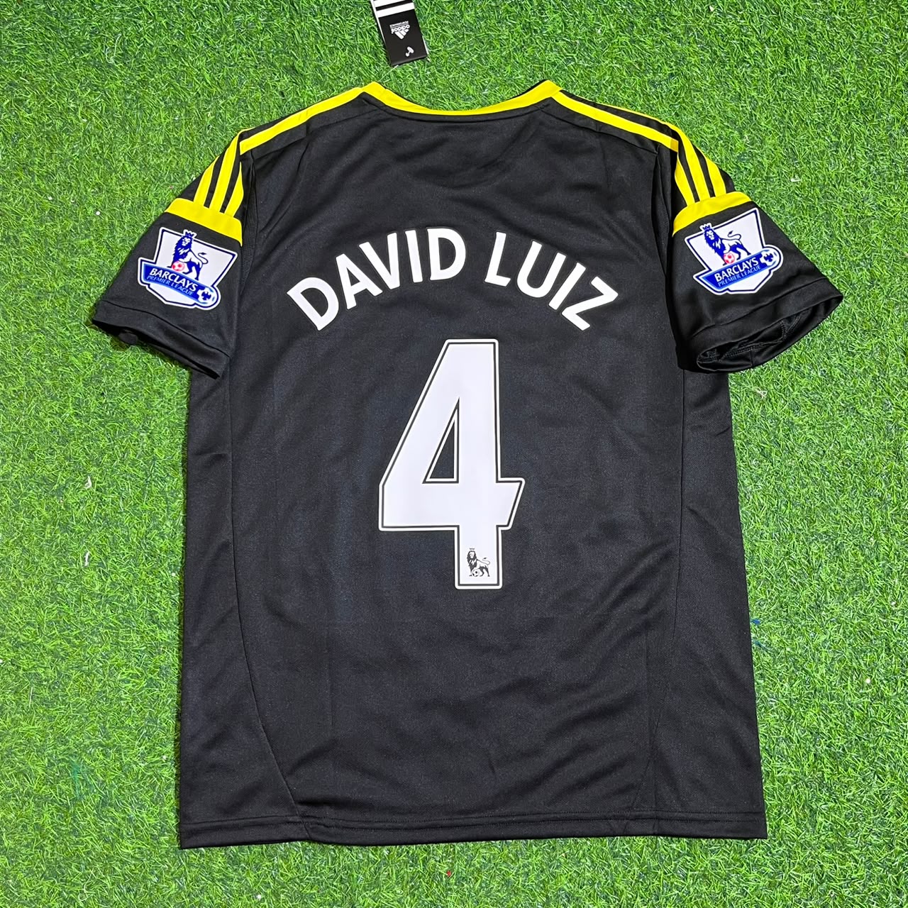 David Luiz Chelsea 2012 2013 Black Blue Retro Kit Jersey Trikot Maglia Maillot Soccer Shirt
