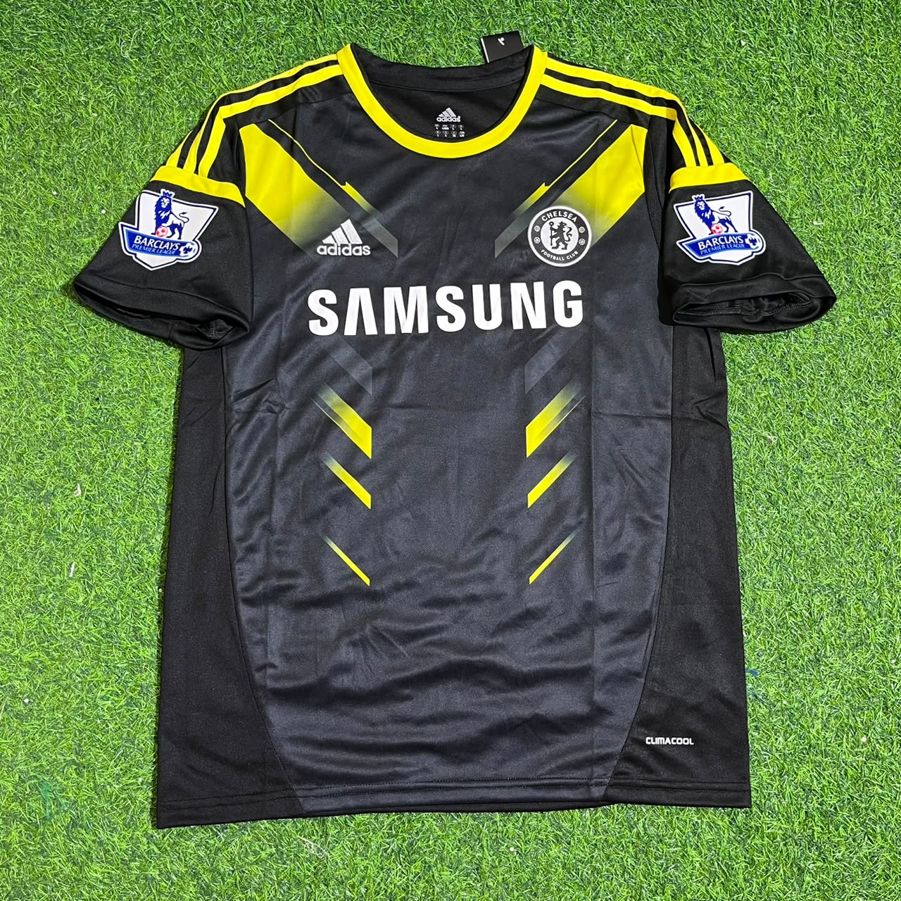 David Luiz Chelsea 2012 2013 Black Blue Retro Kit Jersey Trikot Maglia Maillot Soccer Shirt
