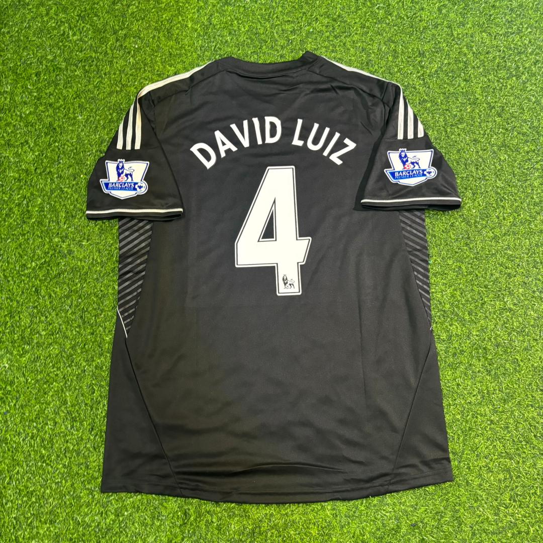 David Luiz Chelsea 2013-14 Black Retro Football Jersey Kit
