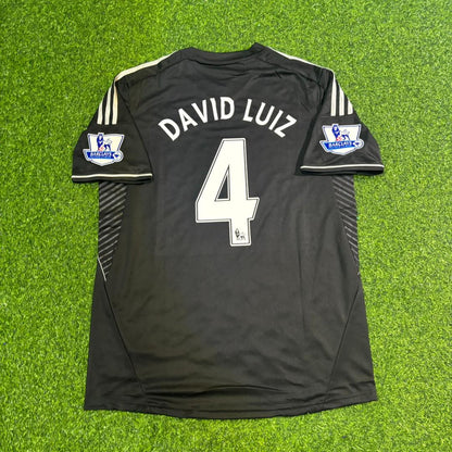 David Luiz Chelsea 2013-14 Black Retro Football Jersey Kit