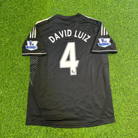 David Luiz Chelsea 2013-14 Black Retro Football Jersey Kit