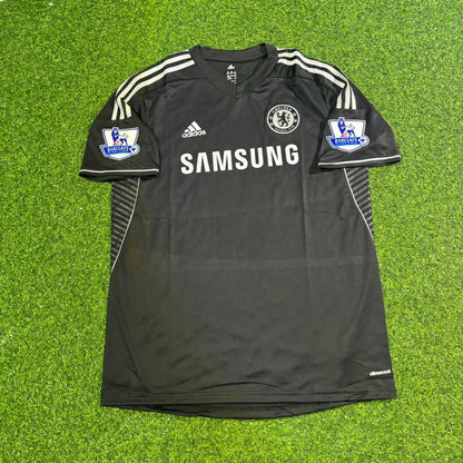 David Luiz Chelsea 2013-14 Black Retro Football Jersey Kit