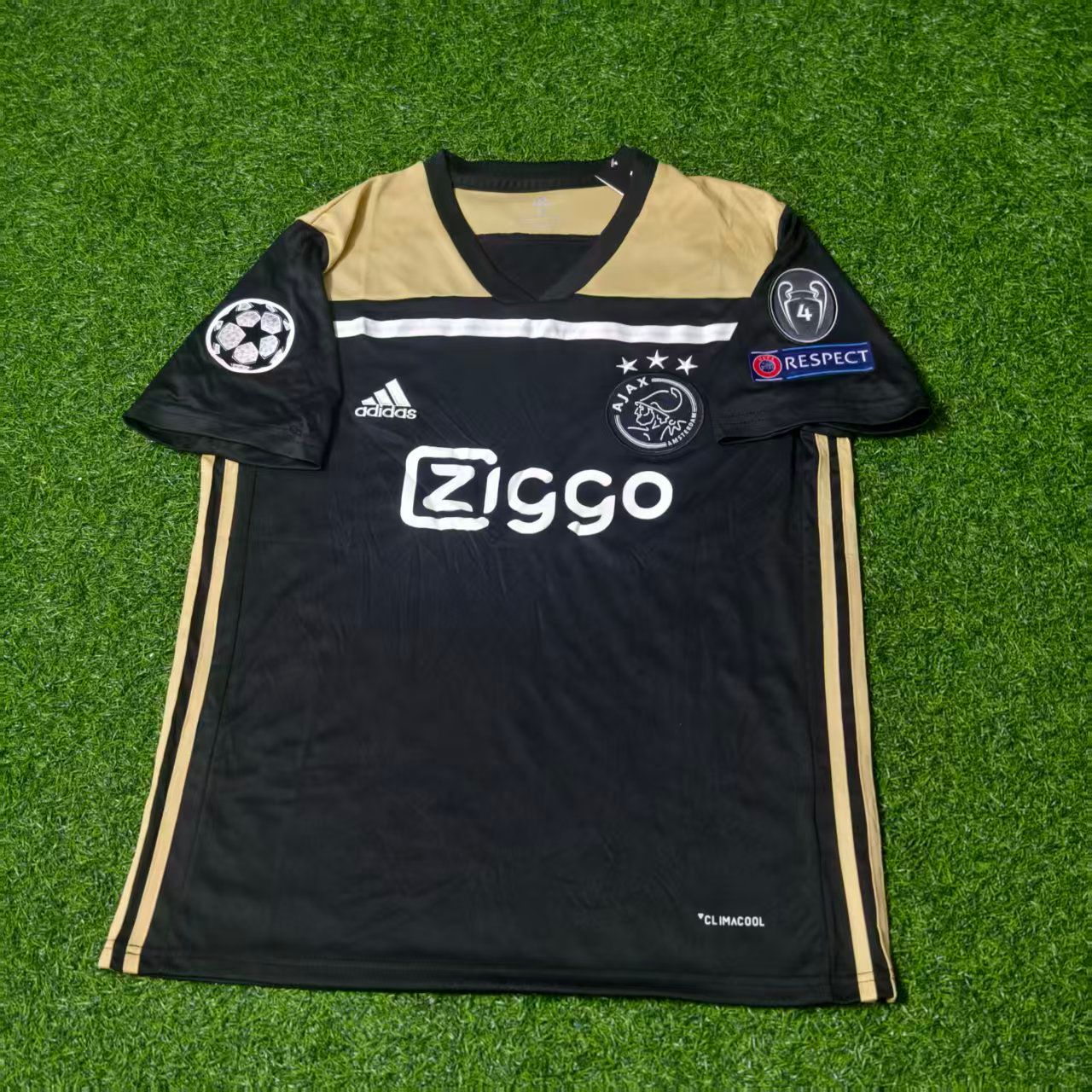 David Neres Ajax 2018–2019 Champions League Black Retro Football Jersey Kit
