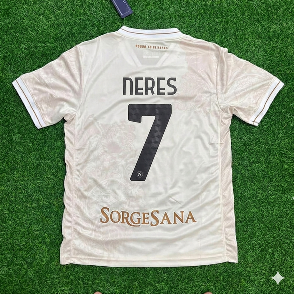 Maillot David Neres #7 Naples Nouvelle Saison Football