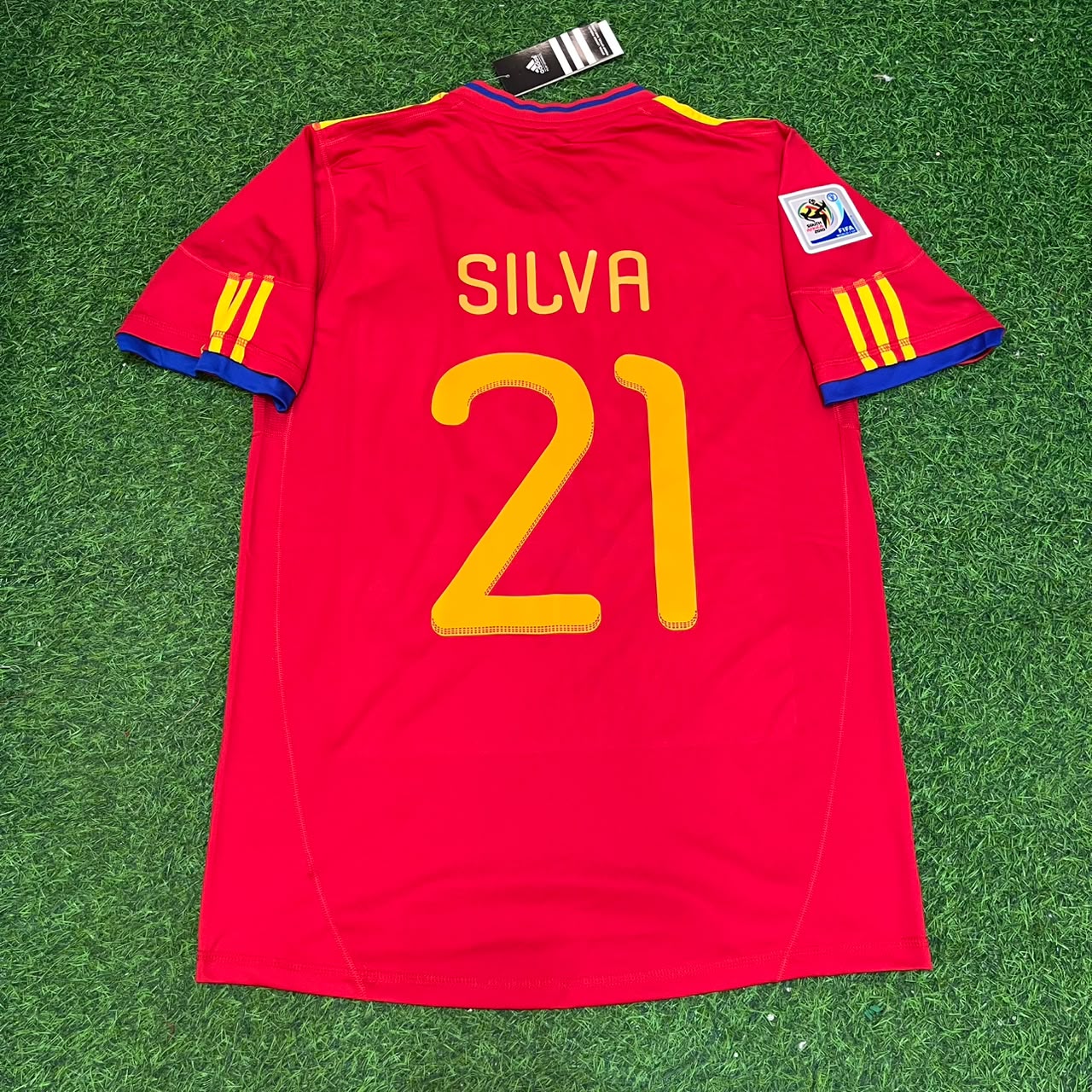 David Silva 21 – Spain 2010 World Cup Retro Kit Jersey – | Trikot | Maillot Soccer Shirt