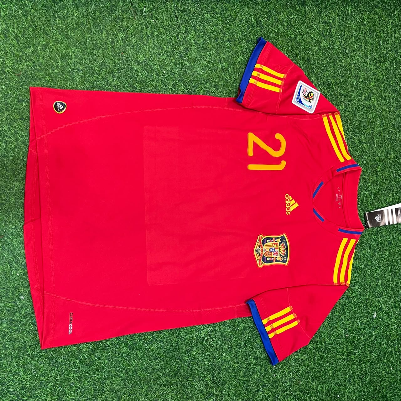 David Silva 21 – Spain 2010 World Cup Retro Kit Jersey – | Trikot | Maillot Soccer Shirt