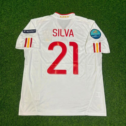 David Silva Spain EURO 2012 Final Retro Football Jersey Kit