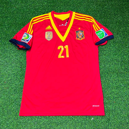 David Silva Spain 2013 Confederations Cup Retro Jersey Trikot