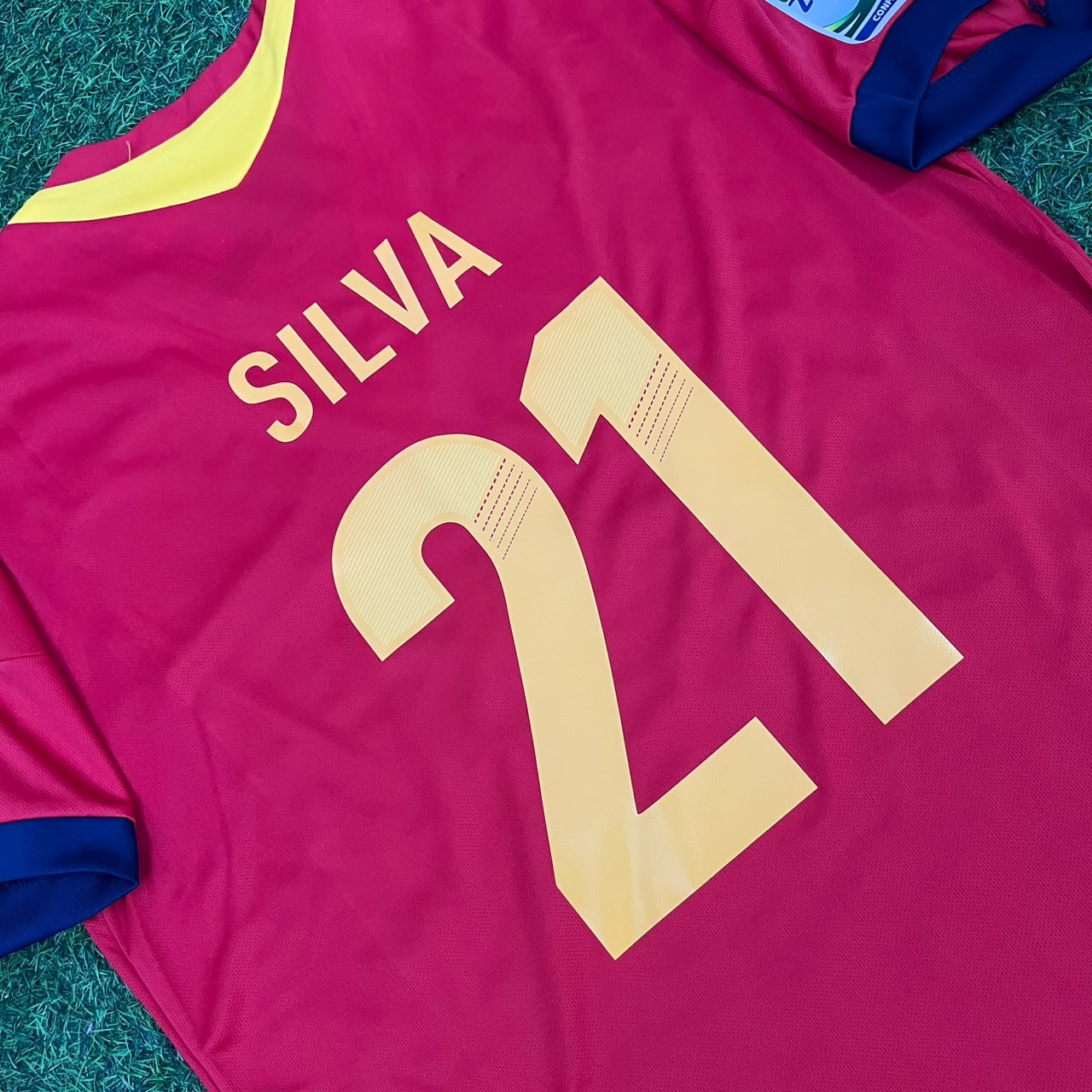 David Silva Spain 2013 Confederations Cup Retro Jersey Trikot