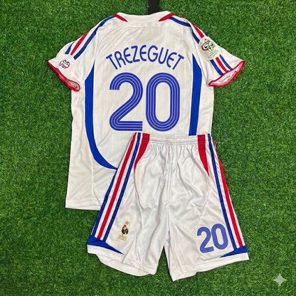 David Trezeguet #20 France 2006 World Cup Retro Kids Kit – | KinderTrikot Maillot Enfant Soccer Shirt