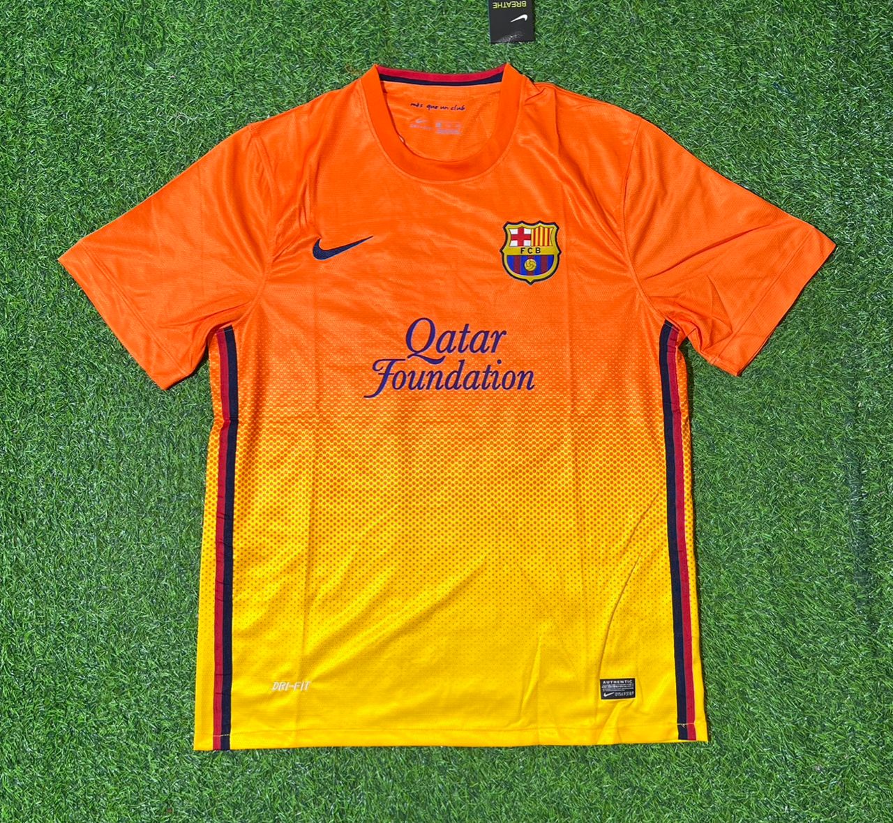 David Villa 7 Barcelona 2012-2013 Orange Retro Football Jersey Trikot