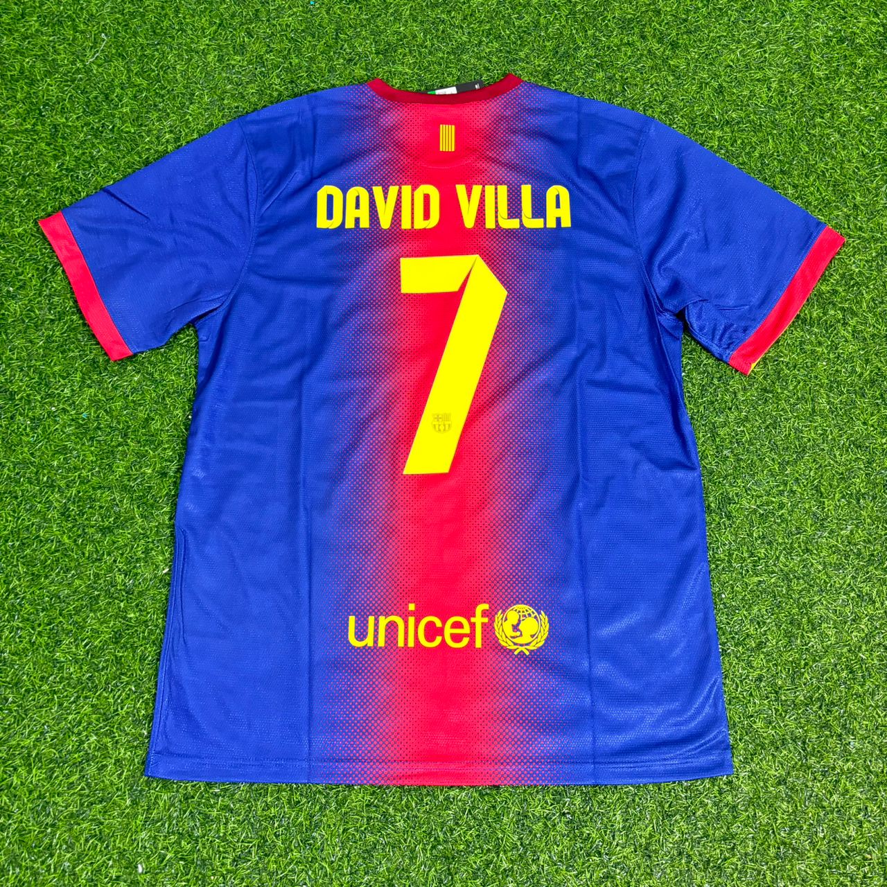 David Villa Barcelona 2012/2013 Retro Home Football Jersey