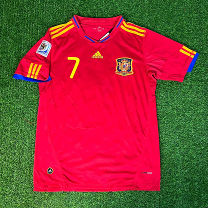 David Villa 7 – Spain 2010 World Cup Retro Kit Jersey – | Trikot | Maillot Soccer Shirt