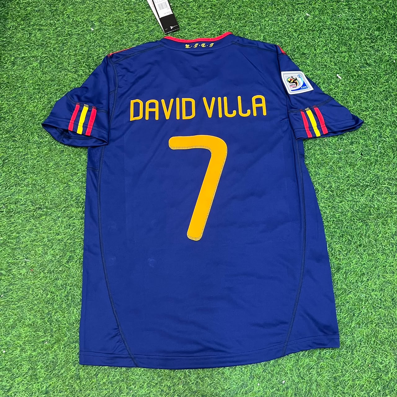 David Villa #7 – Spanien Auswärtstrikot WM-Finale 2010 Retro Trikot Maillot Camiseta