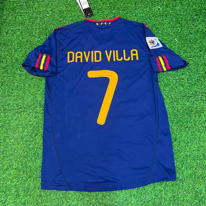 David Villa #7 – Spanien Auswärtstrikot WM-Finale 2010 Retro Trikot Maillot Camiseta