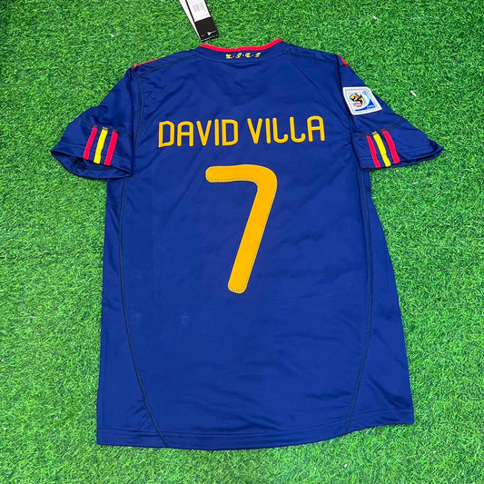 David Villa #7 - Spain Away 2010 World Cup Final Retro Jersey Trikot Maillot Camiseta