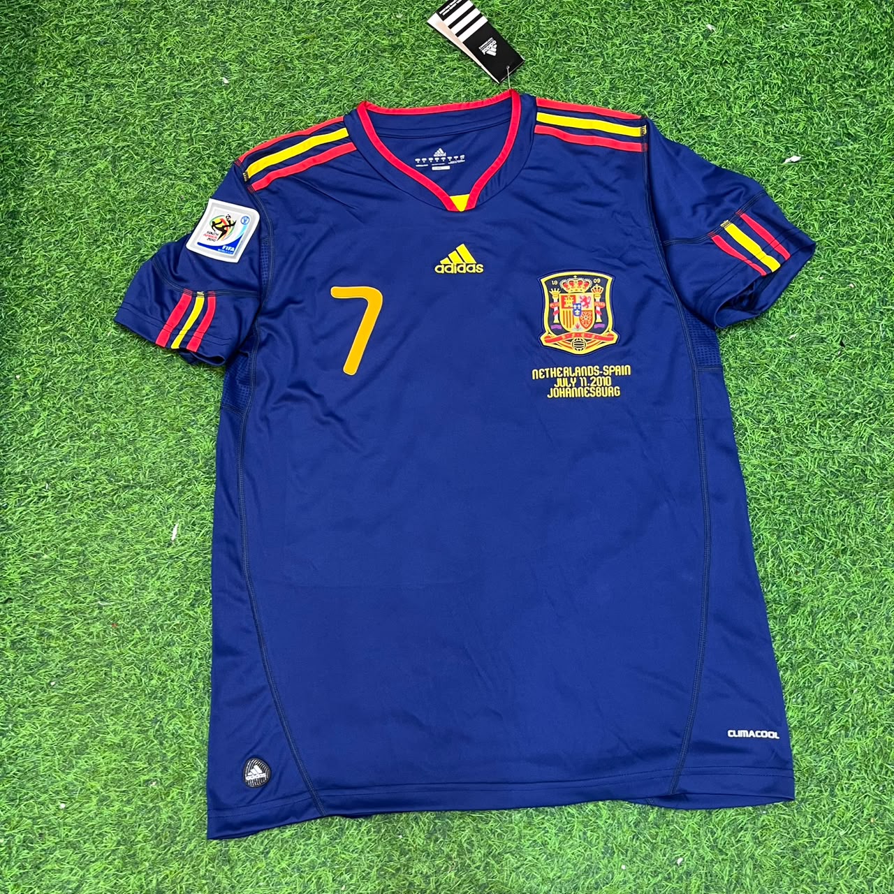 スペイン代表アウェイ 2010南アフリカW杯 DAVID VILLA 7番 david-villa-spain-2010-worldd-