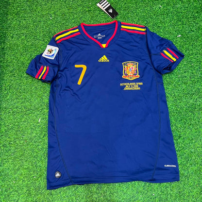 David Villa #7 – Spanien Auswärtstrikot WM-Finale 2010 Retro Trikot Maillot Camiseta