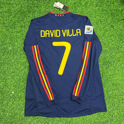David Villa - Spain Away 2010 World Cup Final Retro Jersey Trikot