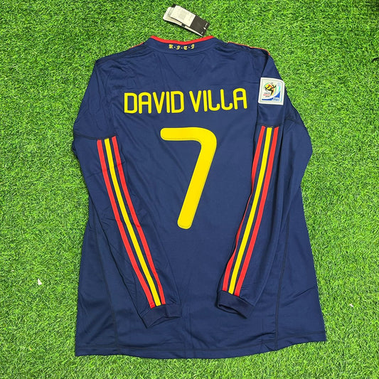 David Villa - Spain Away 2010 World Cup Final Retro Jersey Trikot