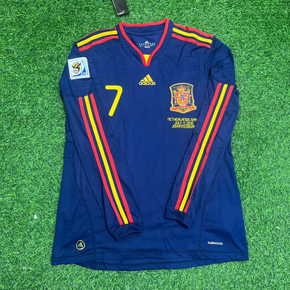 David Villa - Spain Away 2010 World Cup Final Retro Jersey Trikot