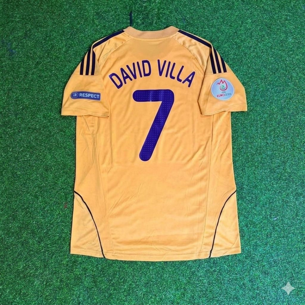 David Villa 7- Spain EURO 2008 Retro Football Jersey