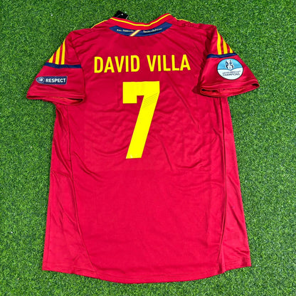 David Villa Spain EURO 2012 Final Retro Football Jersey