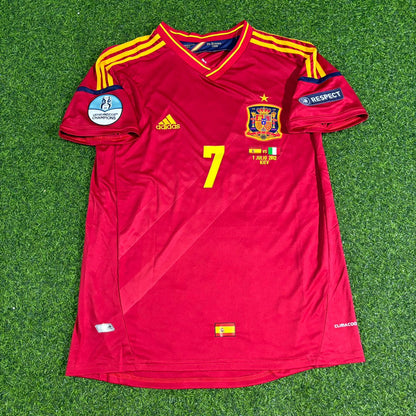 David Villa Spain EURO 2012 Final Retro Football Jersey