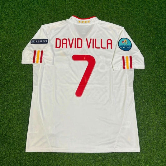 David Villa Spain EURO 2012 Final Retro Football Jersey Kit
