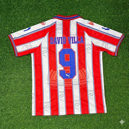 David Villa Atletico Madrid Retro Football Jersey Trikot Maillot
