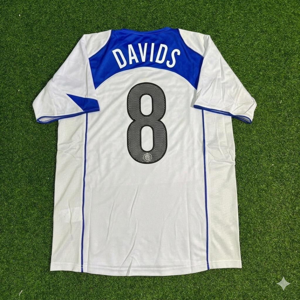 Edgar Davids Inter Milan 2004-2005 Retro White Football Jersey